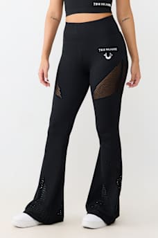 HORSESHOE CUTOUT SEAMLESS FLARE PANT