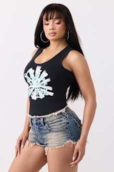 CAMISETA SIN MANGAS CON CUELLO HALTER WORLD TOUR, image 4