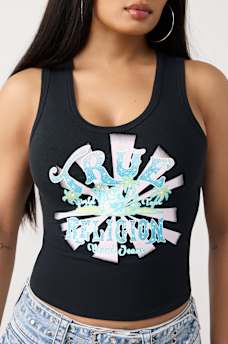 CAMISETA SIN MANGAS CON CUELLO HALTER WORLD TOUR, image 1