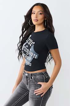 CRYSTAL HORSESHOE BABY TEE