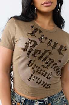 CRYSTAL HORSESHOE BABY TEE