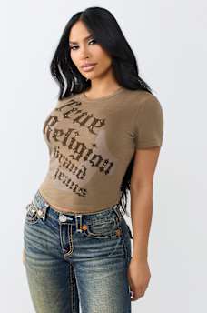CRYSTAL HORSESHOE BABY TEE
