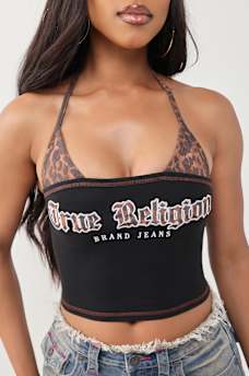 CAMISETA DE TIRANTES TIPO BIKINI CON ESTAMPADO, image 1