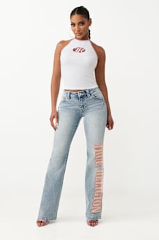 EMBROIDERED HALTER TOP, image 2