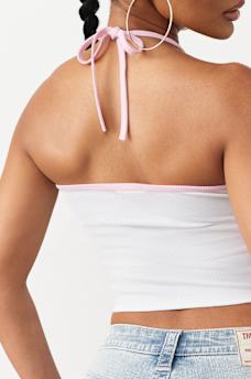 EMBROIDERED HALTER TOP, image 4