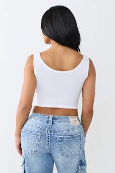 RIBBED NOTCH TANK TOP
