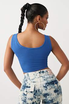 RIBBED NOTCH TANK TOP