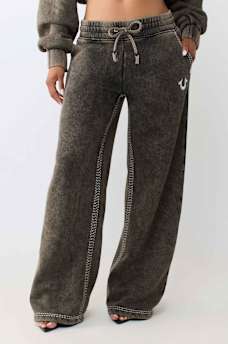 SUPER T WASHED LOW RISE STRAIGHT LEG PANT