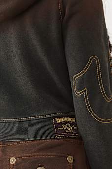 WASHED BIG T SHRUNKEN ZIP HOODIE, image 7