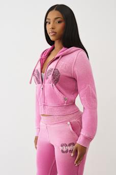 WASHED BIG T SHRUNKEN ZIP HOODIE, image 4