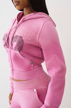 WASHED BIG T SHRUNKEN ZIP HOODIE, image 7