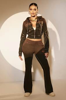 WASHED BIG T BOOTCUT SWEATPANT, image 2