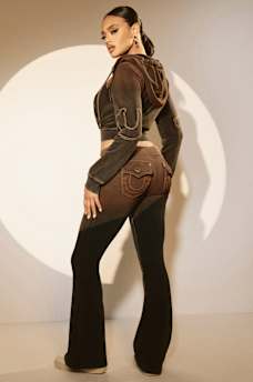 WASHED BIG T BOOTCUT SWEATPANT, image 1