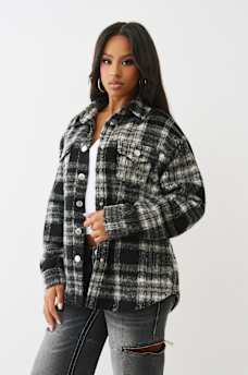 ARCHED LOGO FLANNEL SHACKET, image 4
