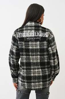 ARCHED LOGO FLANNEL SHACKET, image 5