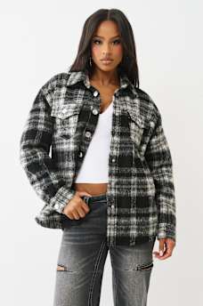 ARCHED LOGO FLANNEL SHACKET, image 1