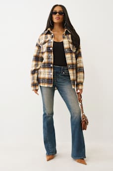 ARCHED LOGO FLANNEL SHACKET, image 3