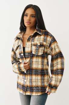 ARCHED LOGO FLANNEL SHACKET, image 4