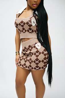 MINIFALDA DE PUNTO ARGYLE, image 1