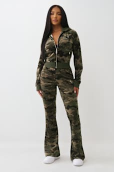 CAMO VELOUR SHRUNKEN ZIP HOODIE, image 5