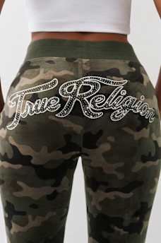 CAMO VELOUR BOOTCUT SWEATPANT, image 4