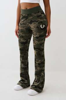 CAMO VELOUR BOOTCUT SWEATPANT, image 5