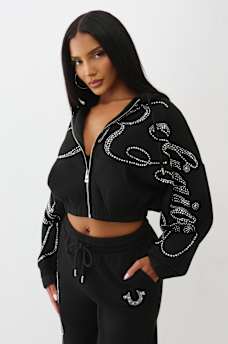 CRYSTAL ZIP UP HOODIE, image 5