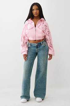 CRYSTAL ZIP UP HOODIE