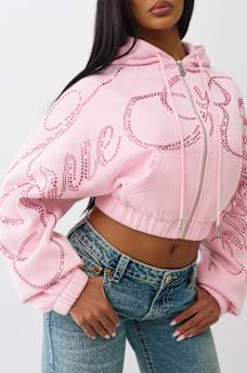 CRYSTAL ZIP UP HOODIE