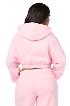 SUDADERA CON CAPUCHA Y CIERRE CON CRISTALES