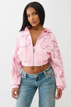 CRYSTAL ZIP UP HOODIE