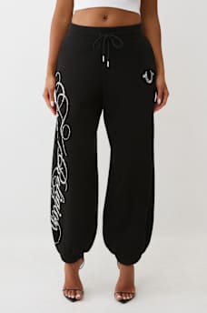 PANTALONES JOGGER HOLGADOS CON CRISTALES, image 3