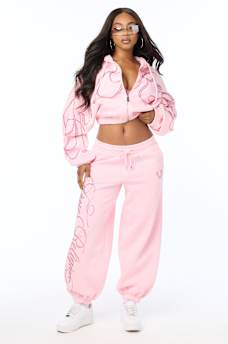 PANTALON DE JOGGING AMPLE AVEC CRISTAUX