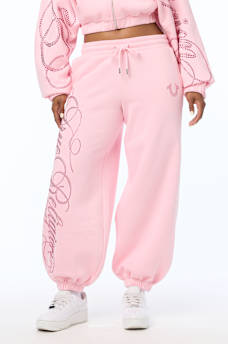 PANTALON DE JOGGING AMPLE AVEC CRISTAUX