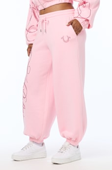 PANTALON DE JOGGING AMPLE AVEC CRISTAUX