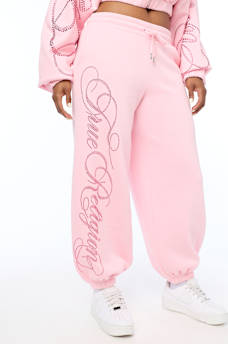 PANTALON DE JOGGING AMPLE AVEC CRISTAUX