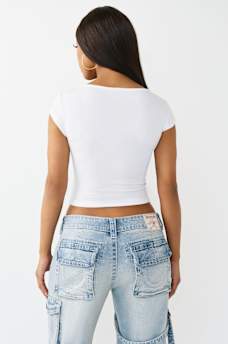 CRYSTAL HORSESHOE CUT-OUT TOP, image 5