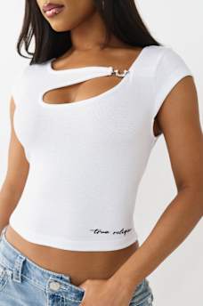 CRYSTAL HORSESHOE CUT-OUT TOP, image 1