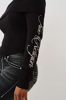 ASYMMETRICAL OFF-THE-SHOULDER SWEATER, image 6