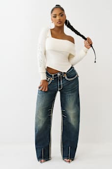 ASYMMETRICAL OFF-THE-SHOULDER SWEATER, image 3