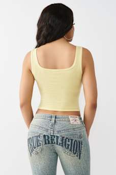 CAMISETA SIN MANGAS ACANALADA ESTAMPADA, image 6