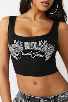 CRYSTAL RIBBED TANK, image 1