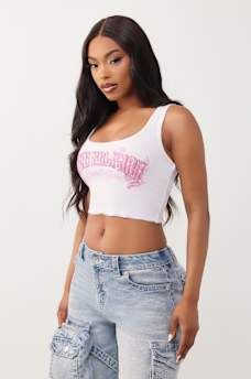 CAMISETA SIN MANGAS ACANALADA CON CRISTALES, image 5