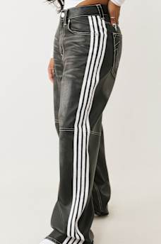 BAILEY FAUX LEATHER BARREL PANT, image 7