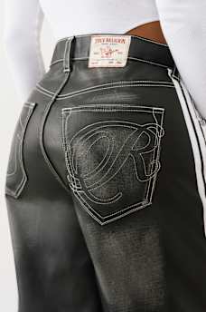 BAILEY FAUX LEATHER BARREL PANT, image 8