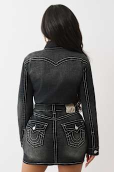 BUTTON UP LONG SLEEVE DENIM DRESS, image 4