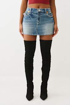 SADIE ROPE STITCH DENIM SKIRT, image 4