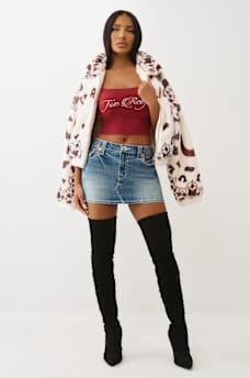 SADIE ROPE STITCH DENIM SKIRT, image 5