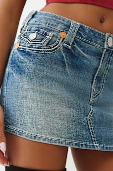 SADIE ROPE STITCH DENIM SKIRT, image 8