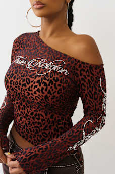 LEOPARD OFF-THE-SHOULDER TOP